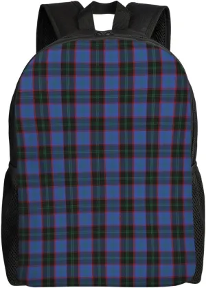 Scottish Clan Home Hume Tartan Plaid Minimalist Laptop Backpack – Waterproof Business Travel Bag, Breathable Design, Modern Work & Leisure