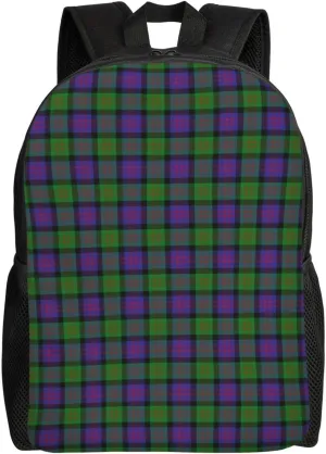 Scottish Clan Macdonald Donald Tartan Plaid Minimalist Laptop Backpack – Waterproof Business Travel Bag, Breathable Design, Modern Work & Leisure
