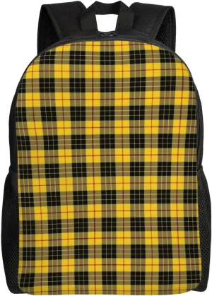 Scottish Clan Macleod Of Lewis Tartan Plaid Minimalist Laptop Backpack – Waterproof Business Travel Bag, Breathable Design, Modern Work & Leisure