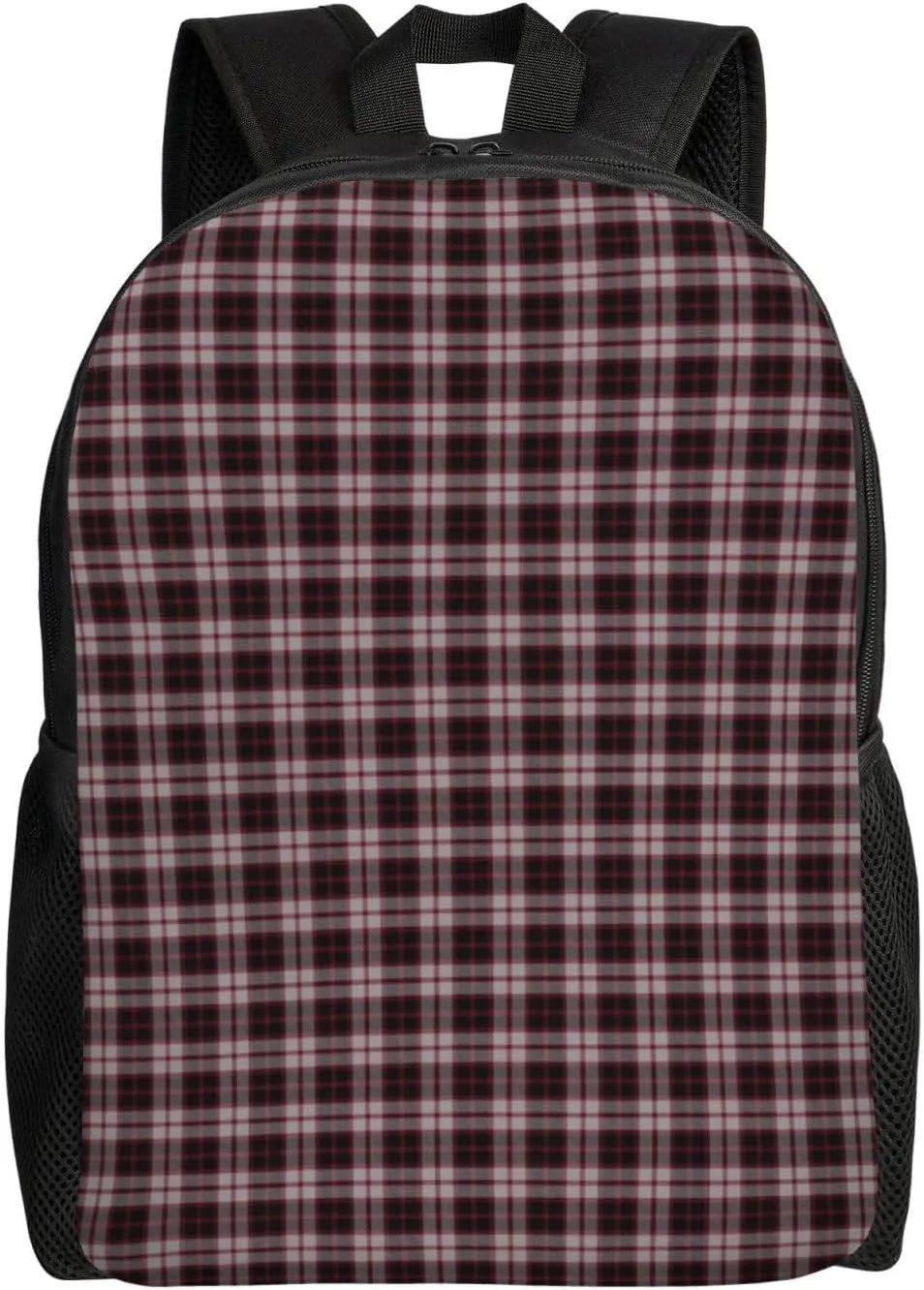 Scottish Clan Macpherson Tartan Minimalist Laptop Backpack – Waterproof Business Travel Bag, Breathable Design, Modern Work & Leisure