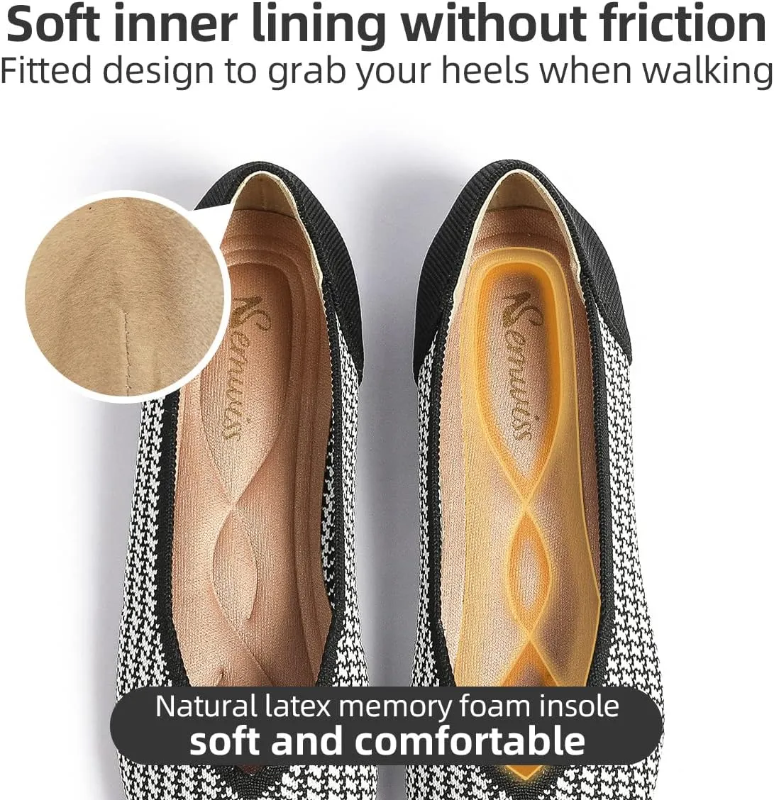 Semwiss Women's Ballet Flats Comfortable Casual Dressy Shoes,Work Flats Office Shoes Pointed Toe Leopard Flats.