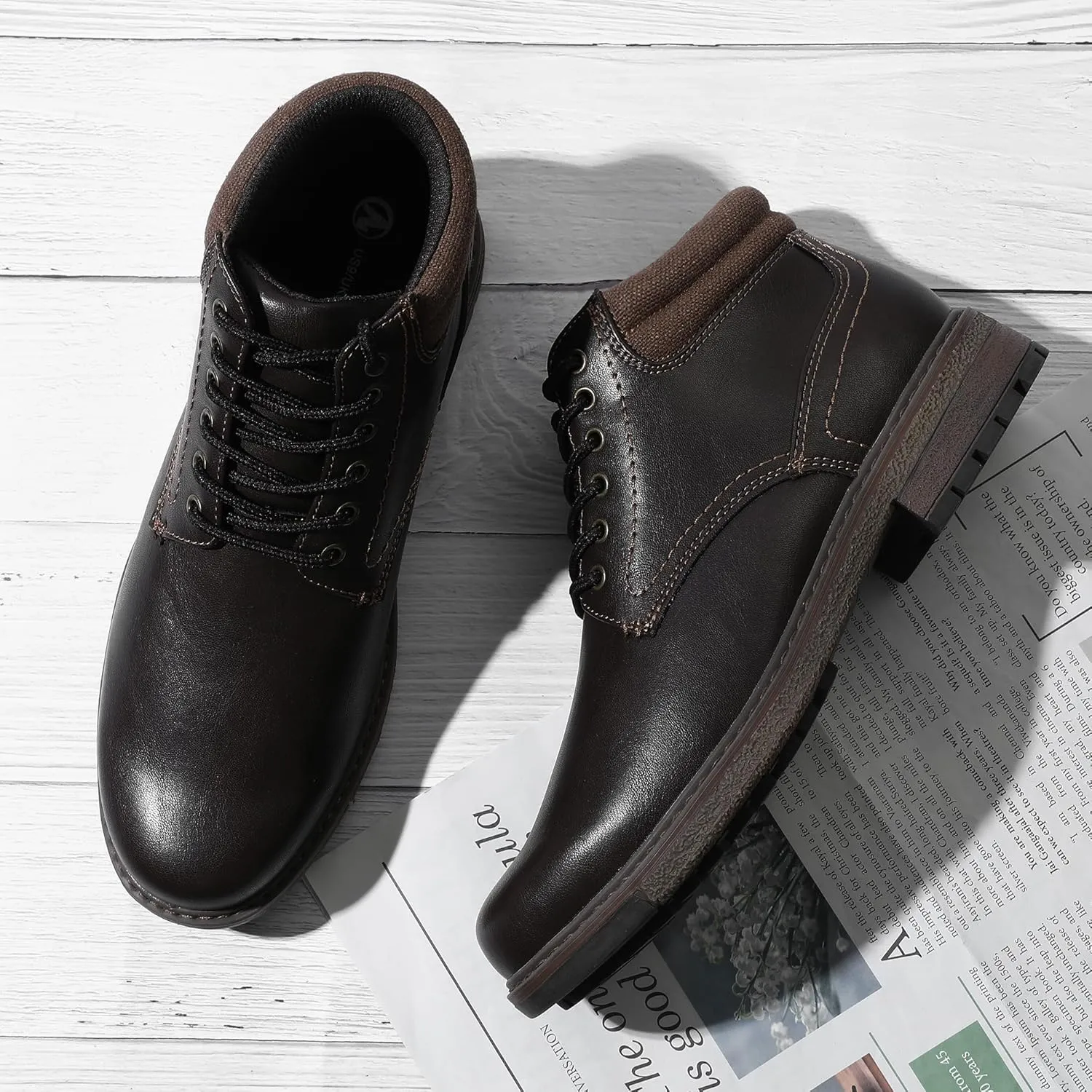 shoeslocker Men's Casual Boots Ankle Boots for Men Dress Loafer Classic Shoes for men With Waterproof Slip Resistant