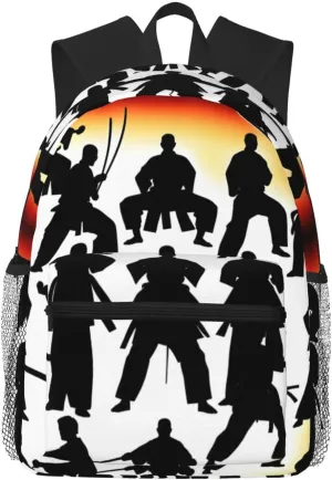 Silhouettes of Martial College Backpack For Women Men,Lightweight Travel Bag Backpack With Pockets for Women Men