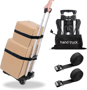 Small Dolly with Wheels Foldable - Folding Hand Truck Luggage Wheels - Small Luggage Cart Backpack Trolley - Portable Car Seat Dolly for Airport(Black)