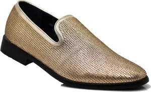 SPK24 Men Vintage Spikes Sparkle Formal Tuxedo Stage Fashion Slip On Loafer Dress Shoes