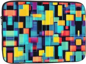 Square Geometry Diagram Prints Portable Laptop Sleeve Case 10 inch, Ideal for Men and Women's Business Travel, and Office Use