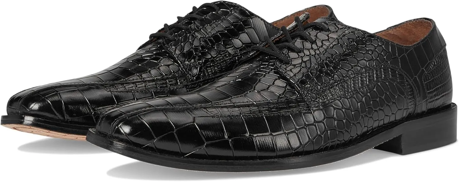Stacy Adams Men's Gabardo Bike Toe Lace Up Oxford, BLACK, 14 Wide