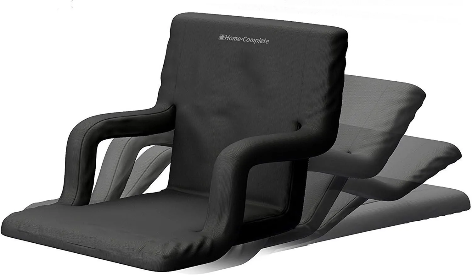 Stadium Seat Chair Collection - Wide Bleacher Cushion with Padded Back Support, Armrests, 6 Reclining Positions and Portable Carry Straps by Home-Complete