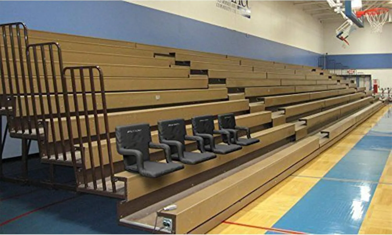 Stadium Seat Chair Collection - Wide Bleacher Cushion with Padded Back Support, Armrests, 6 Reclining Positions and Portable Carry Straps by Home-Complete