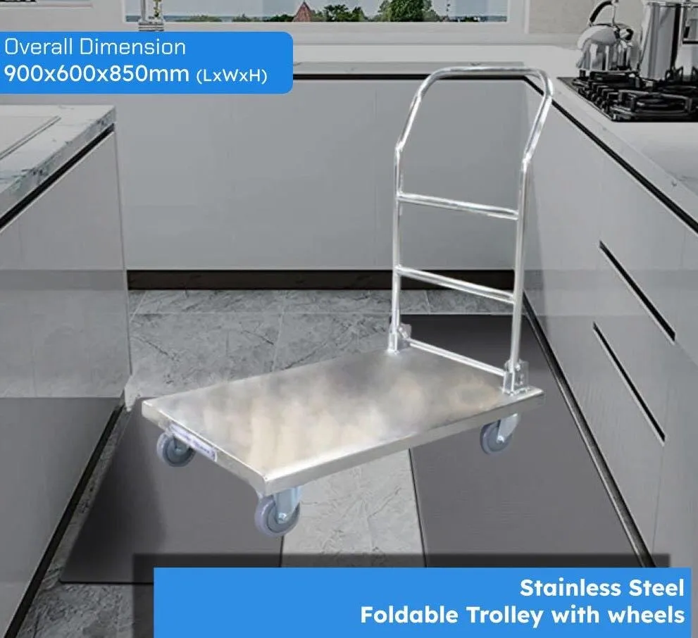 Stainless Steel Foldable Flat Trolley