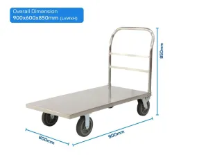 Stainless Steel Foldable Flat Trolley