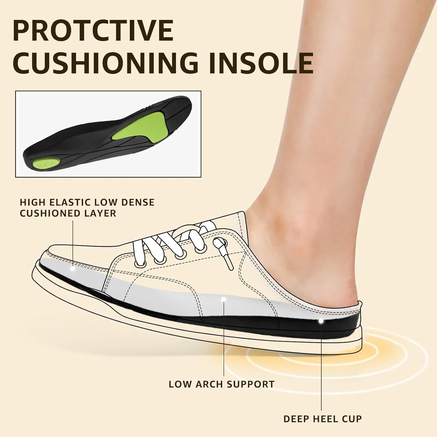 STQ Canvas Shoes for Women Slip on Mules Blackless Casual Sneakers Arch Support Tennis Shoes Iron Grey Size 6