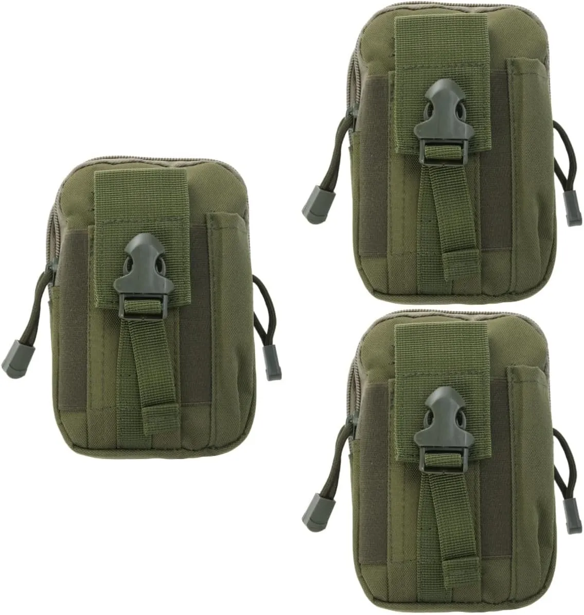 SUPVOX 3pcs Pack Sling Pack Large Capacity Waist Bag Pockets for Phone Keys Money Snacks Water-resistant for
