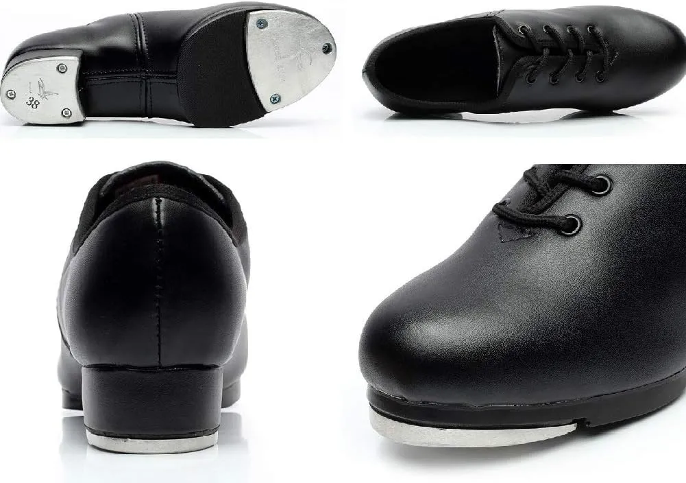 Synthetic Tap Shoes Oxford Dancing Shoes for Men,Adults, Black