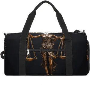 Tall Bronze Statue Gym Bag Sport Gym Tote Bag Lightweight Duffle Bag Carry On Weekender Bags for Women Men