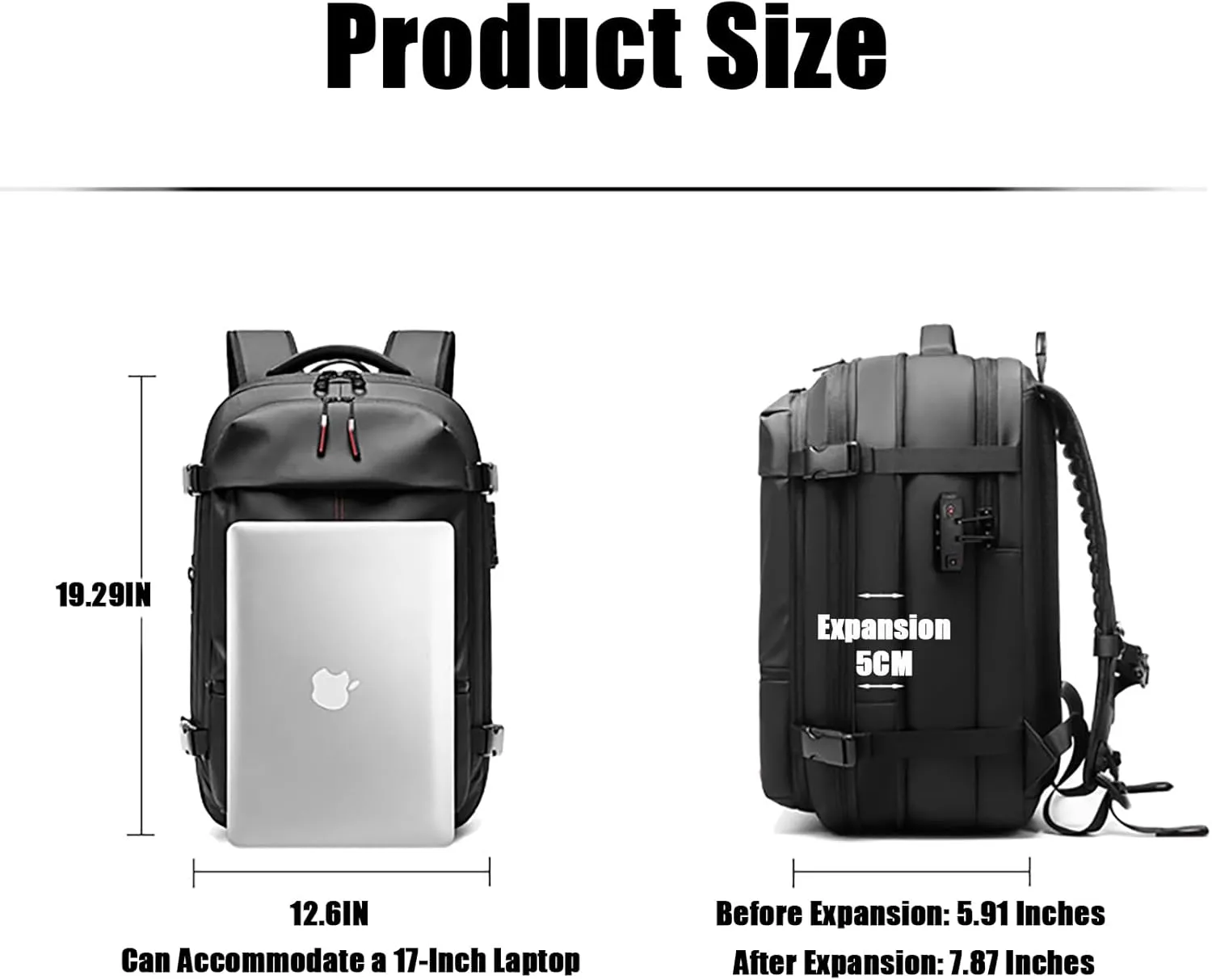 Vacpack Backpack, Airback Backpack with Pump, 60L Expandable Backpack with Vacuum Compression, Waterproof and Anti-Theft Air Vacuum Backpack for Travel (Green, No Air Pump)