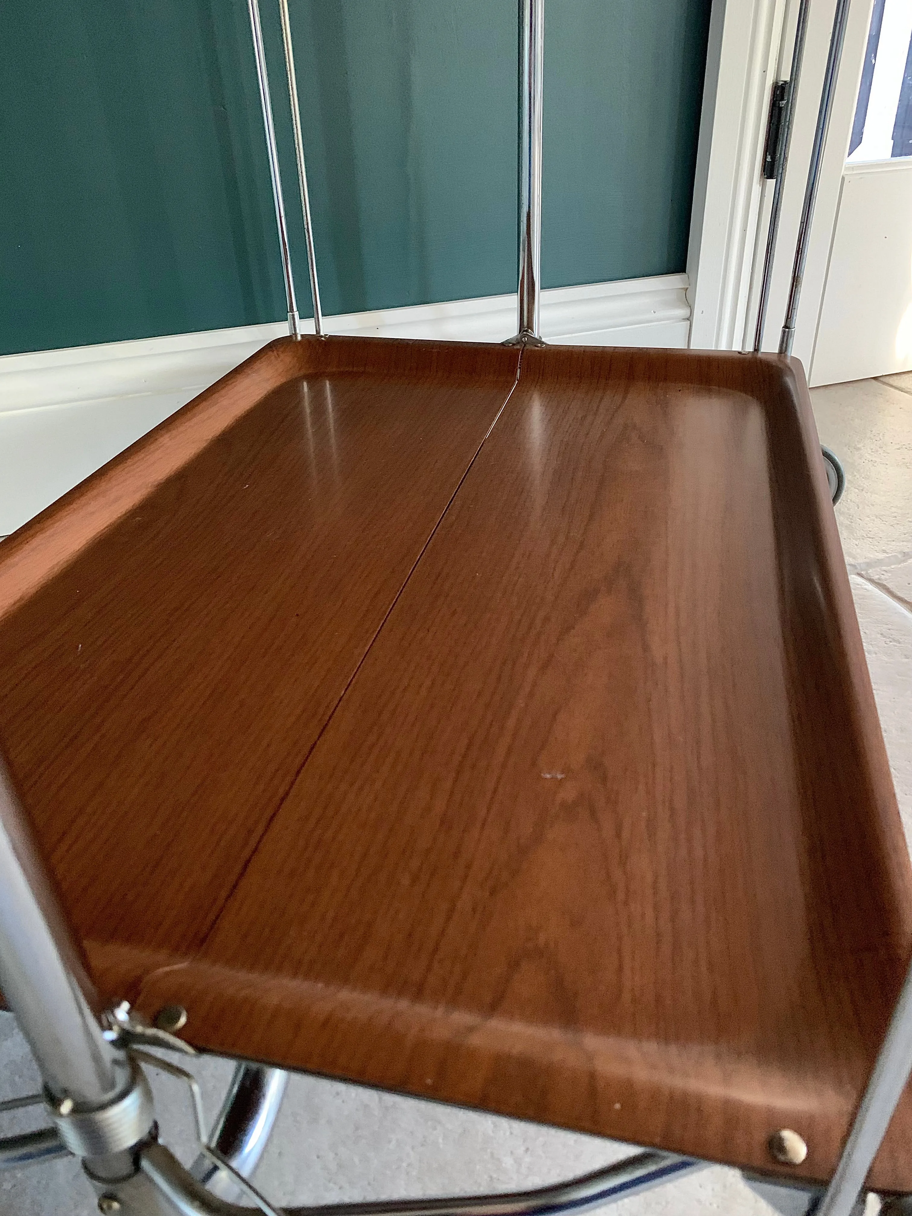 Vintage Gerlinol Hostess Trolley Teak Effect Foldable Mid Century Modern