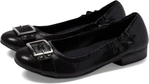 Walking Cradles Tara Flat Black Patent Lizard 7 N (A)