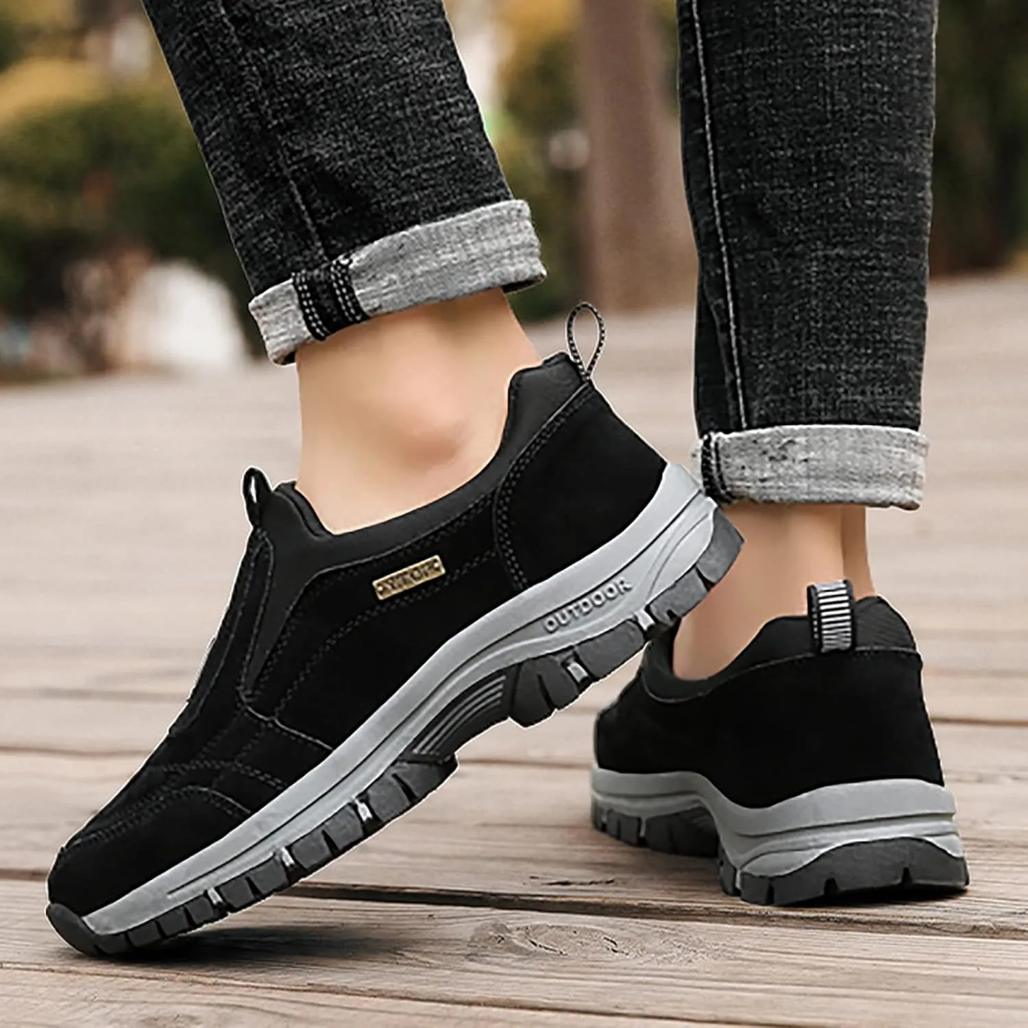 Walking Shoes For Men Slip-On Loafer Trekking Shoes Work Sneakers Waterproof Sneakers Hiking Sneakers Work Shoes