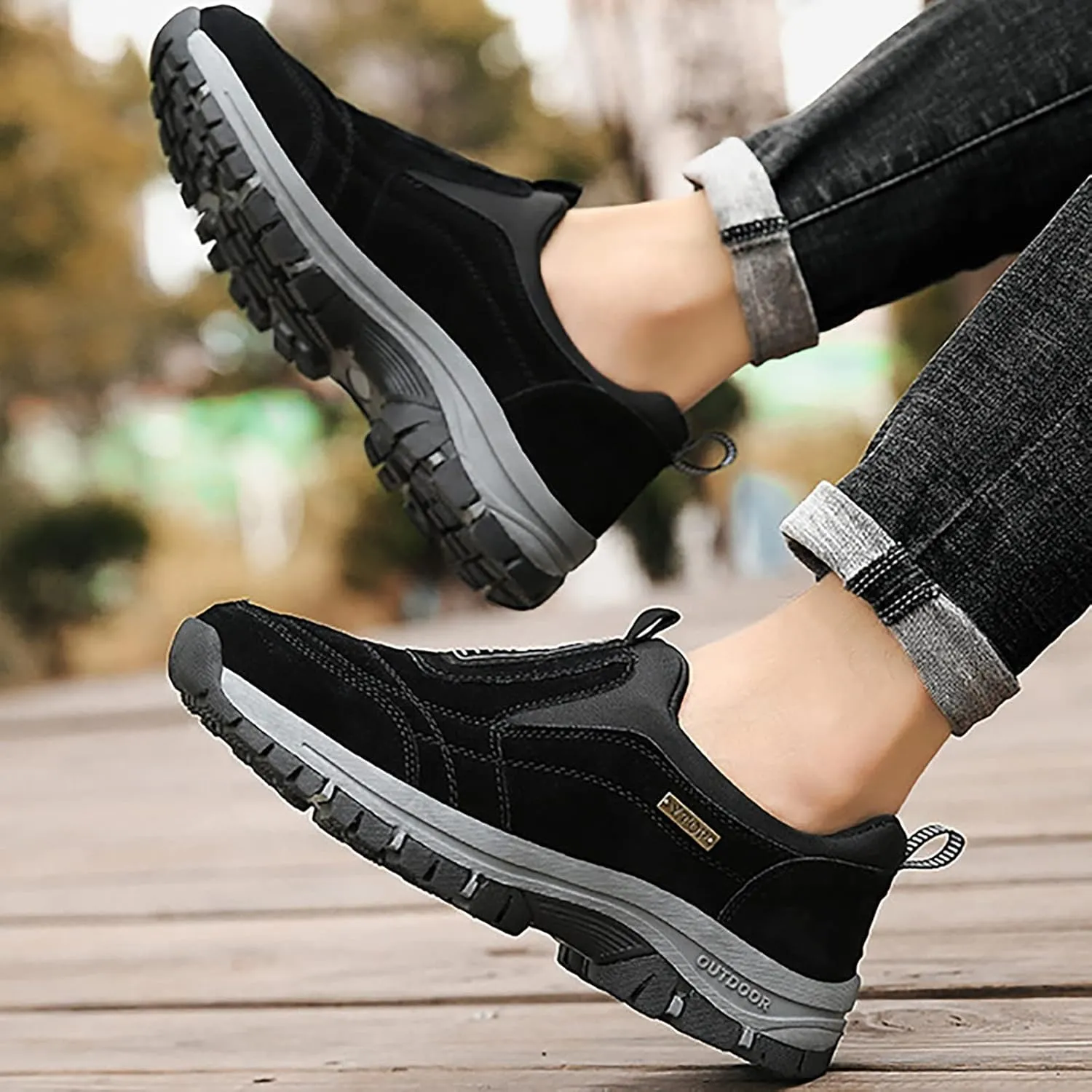 Walking Shoes For Men Slip-On Loafer Trekking Shoes Work Sneakers Waterproof Sneakers Hiking Sneakers Work Shoes