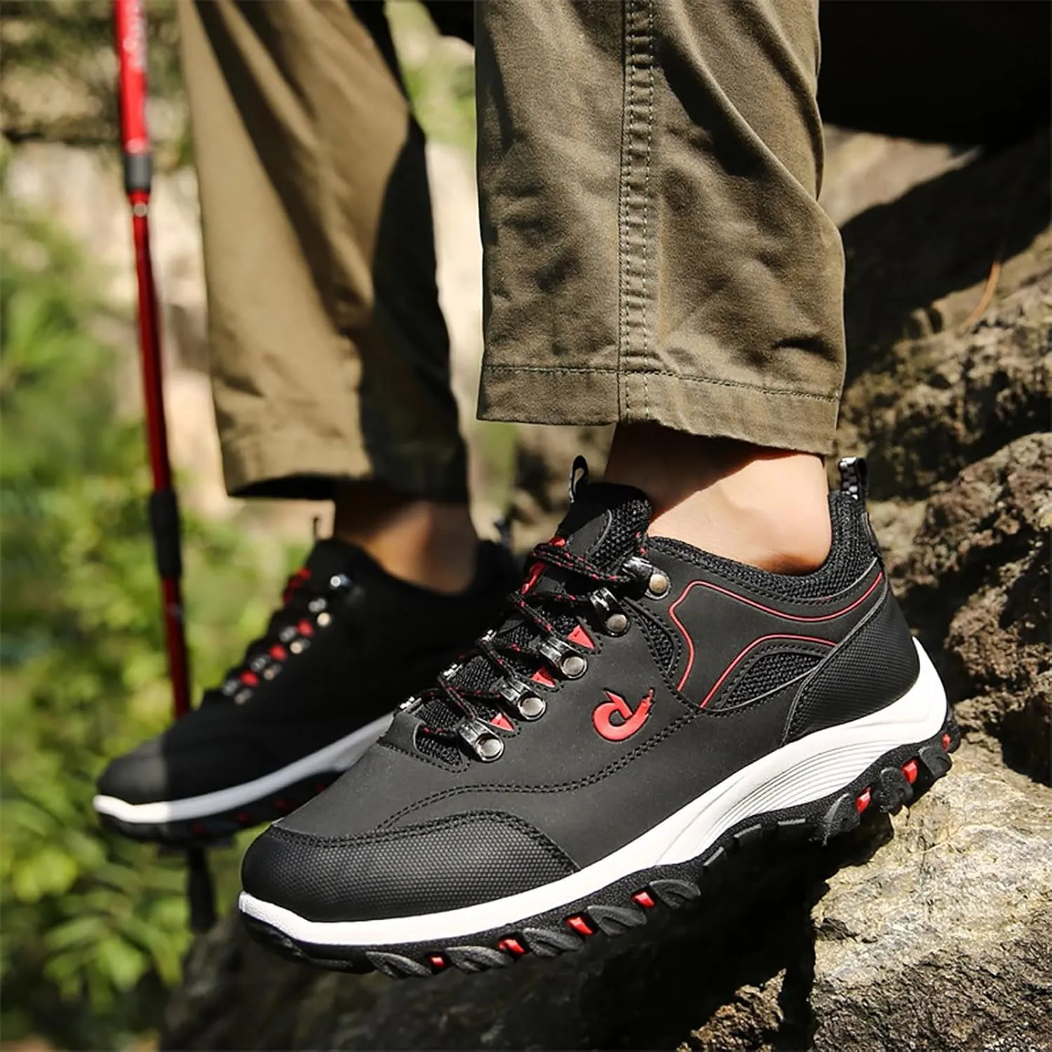 Walking Shoes For Men Slip-On Loafer Trekking Shoes Work Sneakers Waterproof Sneakers Hiking Sneakers Work Shoes