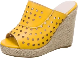 Wedge Sandals for Women Platform Slope Heels Summer Mule Slip on Clog Comfortable Soft Slippers with Arch Support Cork Sandals