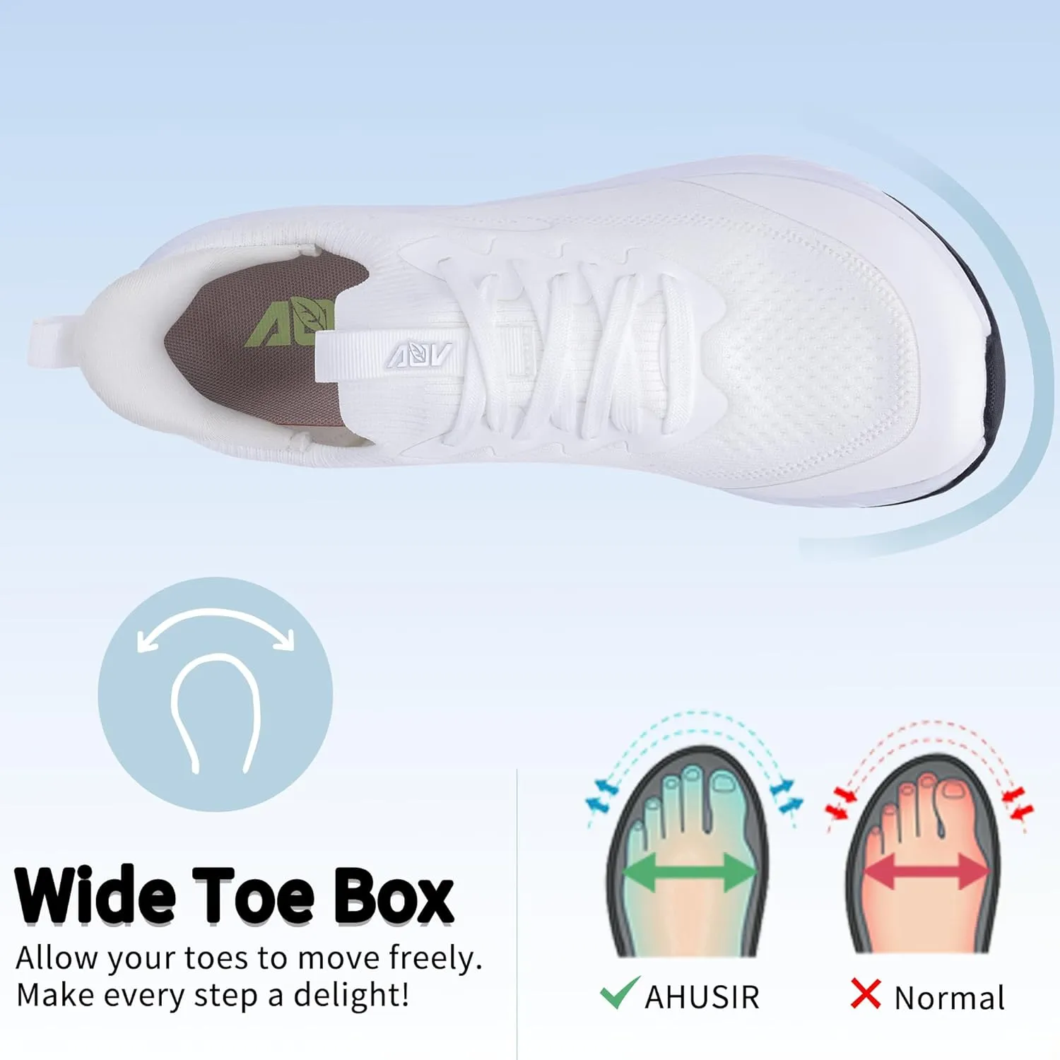 Wide Toe Box Arch Support Walking Shoes for Men | Orthotic Plantar Fasciitis Tennis Sneakers | Slip On Athletic Running Shoes