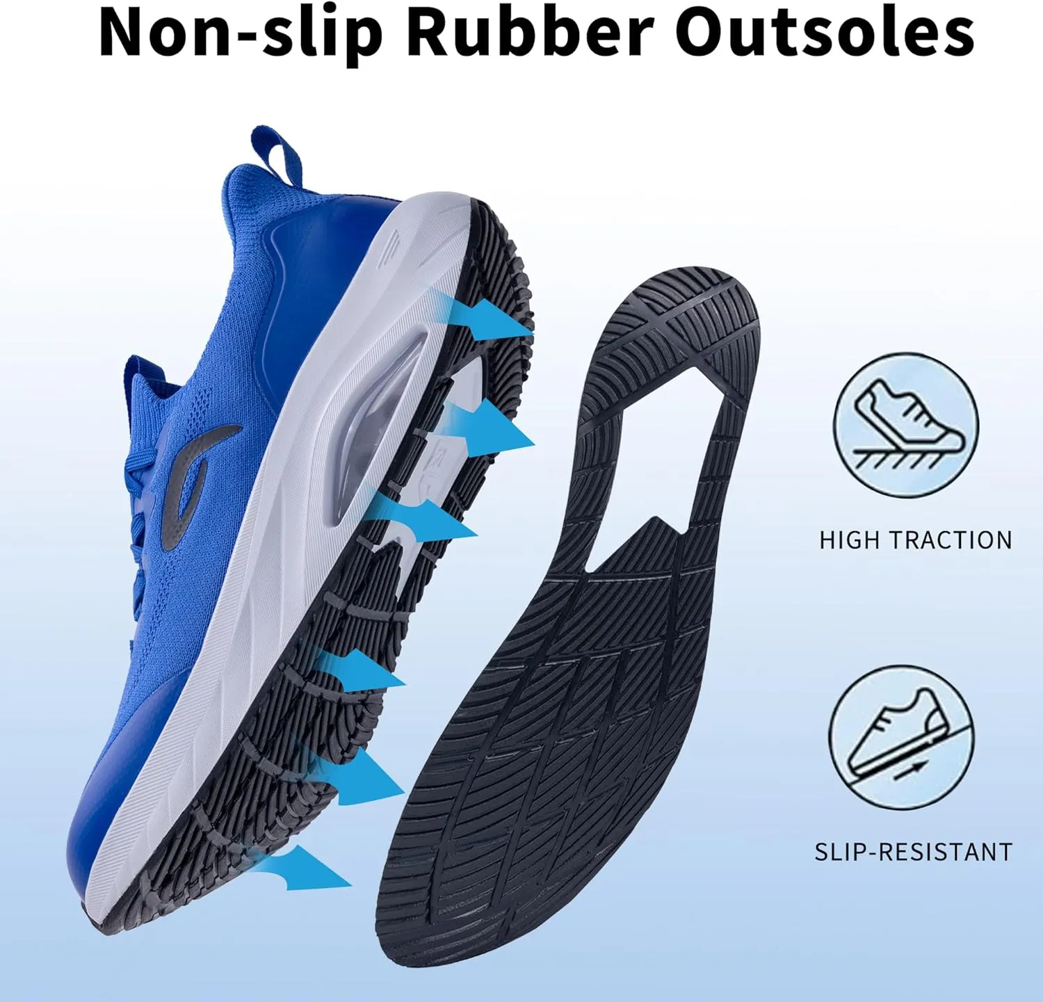 Wide Toe Box Arch Support Walking Shoes for Men | Orthotic Plantar Fasciitis Tennis Sneakers | Slip On Athletic Running Shoes