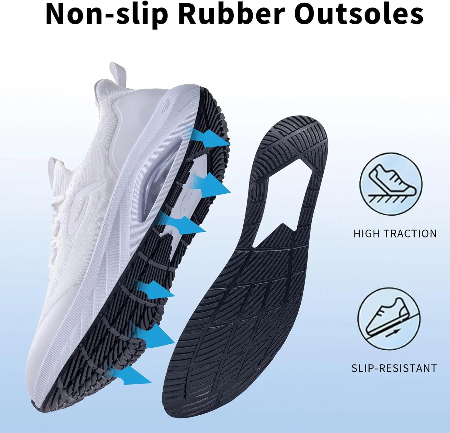 Wide Toe Box Arch Support Walking Shoes for Men | Orthotic Plantar Fasciitis Tennis Sneakers | Slip On Athletic Running Shoes