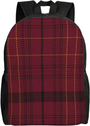Williams Of Wales Clan Family Tartan Minimalist Laptop Backpack – Waterproof Business Travel Bag, Breathable Design, Modern Work & Leisure
