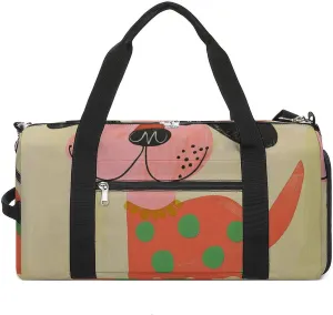 With Black Ears Gym Bag Sport Gym Tote Bag Lightweight Duffle Bag Carry On Weekender Bags for Women Men