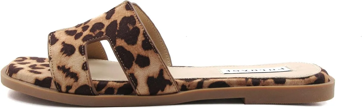 Women's Comfort Cushion Summer Flat Sandal with Crocodile Pattern: Stylish Design Slide, Non-Slip Rubber Sole, Latex Insole for Comfort, Perfect for Parties, Gatherings, Casual Wear, Vacations, and Beach Days