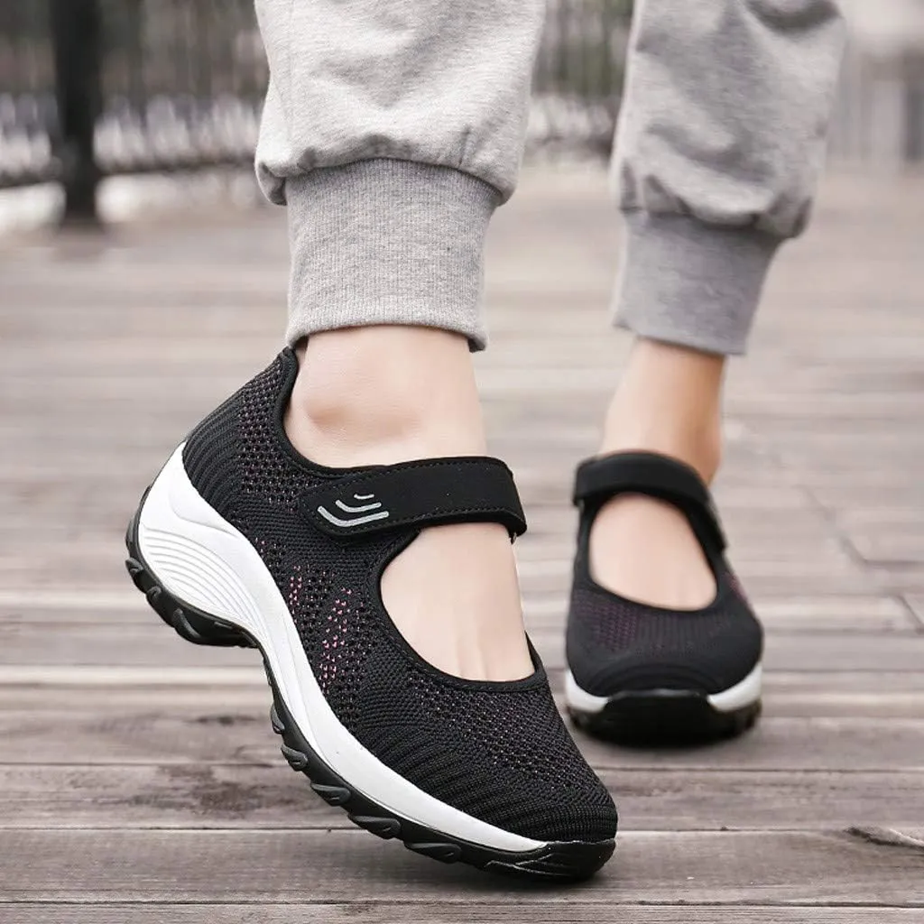 Women's Fashion Sneaker Mesh Slip On Black Non Slip Shoes for Women Comfortable Trail Running Shoes Women Loafer Slides White Women Sneakers