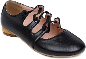 Women's Girls Mary Janes Ballet Flats Round Toe Comfort Elastic Slip On Ballerina Dress Walking Shoes
