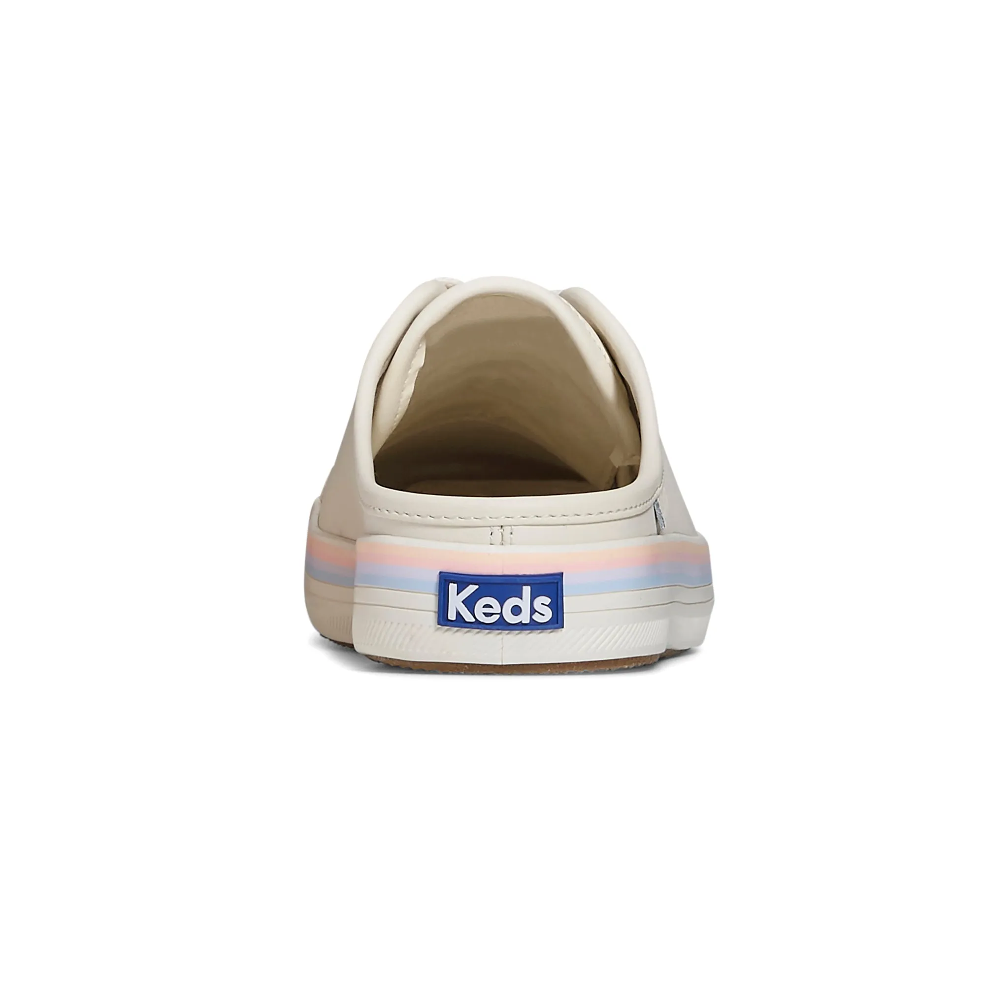 Women's Kickstart Mule Leather Foxing Stripe Egret/Multi