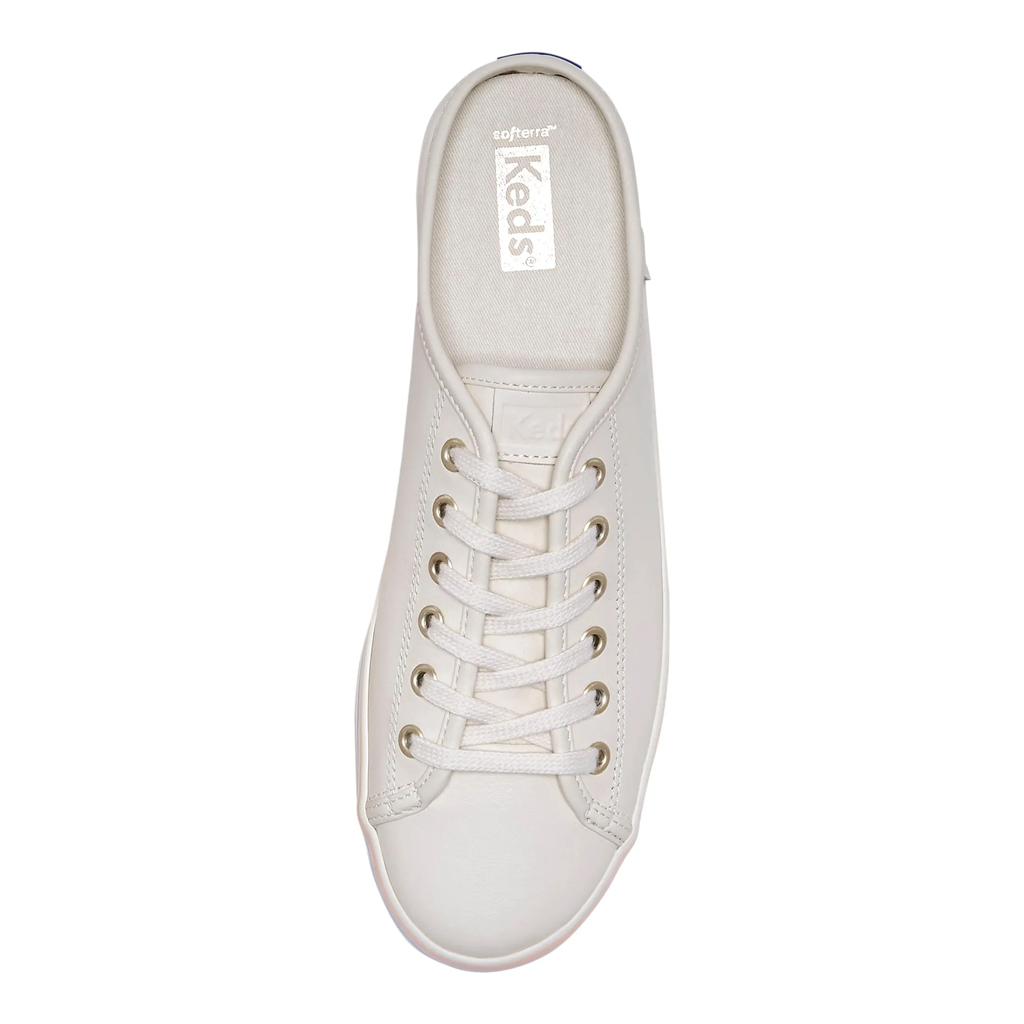 Women's Kickstart Mule Leather Foxing Stripe Egret/Multi