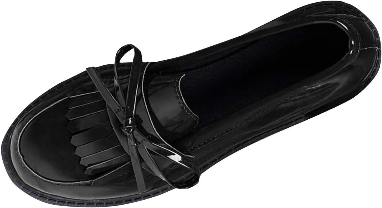 Women's Tassel Loafer, Chunky Loafers for Women Platform Chunky Loafers Comfort Slip On Dressy Business Casual Shoes