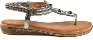 Womens/Ladies Silvia Sandals (6) (Pewter Grey)