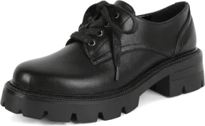 YODEKS Women's Platform Oxfords Chunky Lace Up Lug Sole Shoes