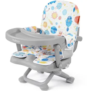 YOLEO Baby High Chair Booster Seat for Dining Table, Adjustable Height Travel Foldable High Chairs with Tray